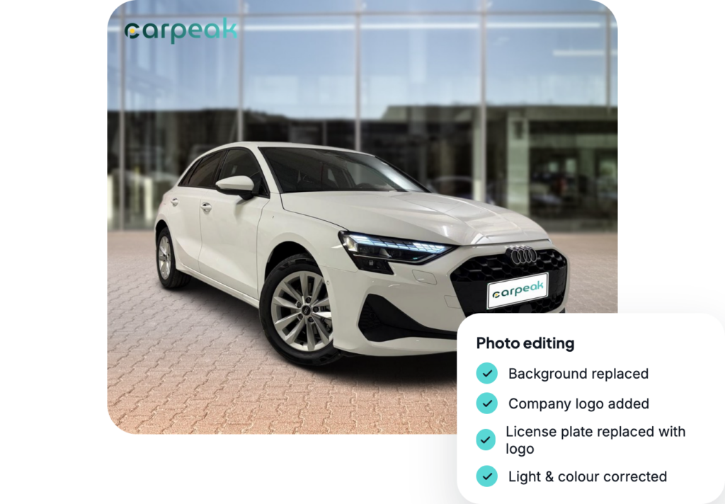 Vehicle photos edited automatically by CarPeak